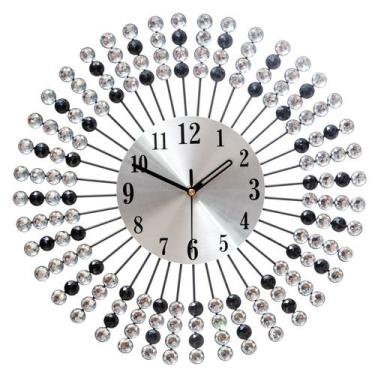 Imagem de Relógio de parede Creative Metal Modern Design 38x38cm preto - yiweisa