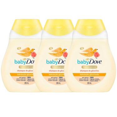 Imagem de Kit 3 Shampoo Dove Baby Hidratação Glicerinada 200ml