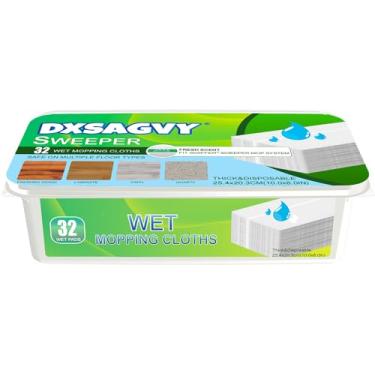 Imagem de Almofadas de esfregão molhadas atualizadas para refis de panos de esfregão úmidos Swiffer, 32 unidades