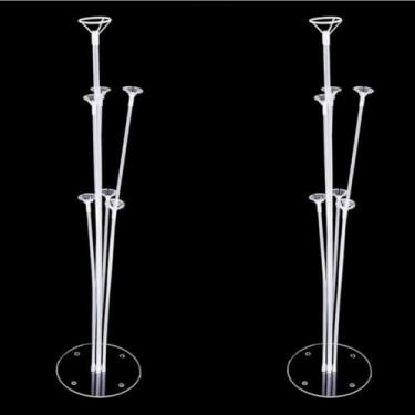 Imagem de Suporte para Balão com 7 Hastes de 70cm – Kit com 2 Unidades | Base Plástica Reforçada para Decoração de Festas, Aniversários e Eventos (2)