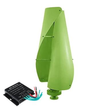 Imagem de HUIZHITENGDA Gerador Eólico Vertical Magnético de 10000W Sem Ruído, 2 Pás com Controlador de Carga 12V 24V 48V 220V, Turbina Eólica de Eixo Vertical para Jardim Exterior,48v