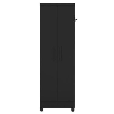 Imagem de Armário Multiuso 2 Portas 5 Prateleiras Preto - Qmovi, Moderno, Preto