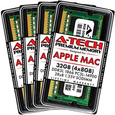 Imagem de A-Tech 32 GB (4 x 8 GB) RAM para Apple iMac final de 2015 68.6 cm Retina 5K | DDR3L 1866MHz / 1867MHz PC3L-14900 1,35V 204-Pin SODIMM Kit de atualização de memória