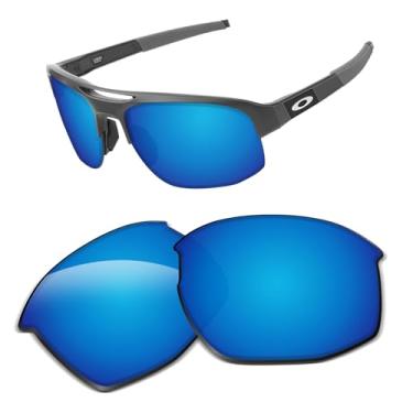Imagem de Lentes de substituição de 1,6 mm compatíveis com óculos de sol Oakley Mercenary OO9424, antiarranhões e resistentes a impactos (espelhado azul gelo)