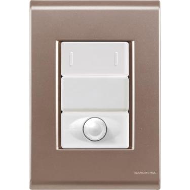 Imagem de Cj Interruptor paralelo + Dimmer ajustável Liz Ouro Velho completo pronto