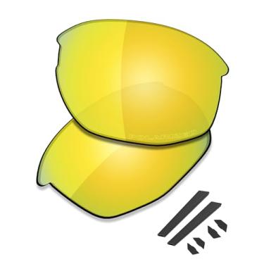 Imagem de SAUCER Lentes de reposição premium e kits de borracha para óculos de sol Oakley Mercenary OO9424 High Defense - ouro 24K polarizado