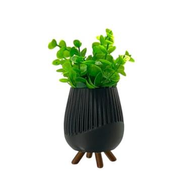 Imagem de Vaso Lume Cachepot Decoração Moderna Quarto Escritório Sala de Estar para Plantas(Preto)