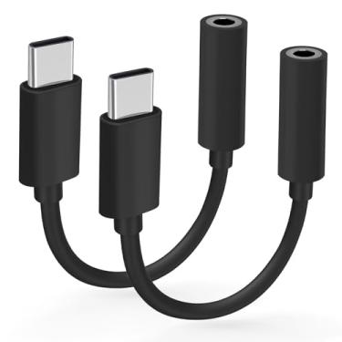 Imagem de Adaptador USB C para conector de fone de ouvido de 3,5 mm para iPhone17/iPhone 16/16 Pro/15/15 Pro/Pro Max/Plus, cabo dongle de áudio auxiliar tipo C compatível com iPad, Samsung Galaxy S23/S23/S22