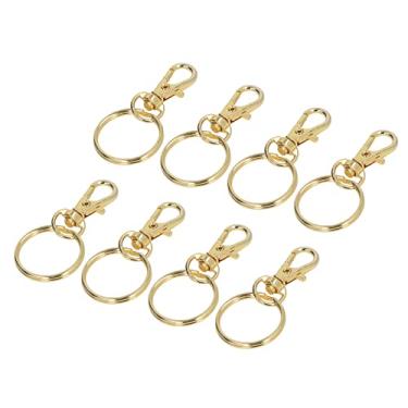 Imagem de Clipe de Chaveiro Giratório de Metal Dourado para Suprimentos de Fabricação de Joias DIY