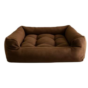 Imagem de Cama Pet (P/M/G) Premium em Suede – Para Cachorro e Gato | Confortável, Fofinha e Lavável(Marrom,55x55)