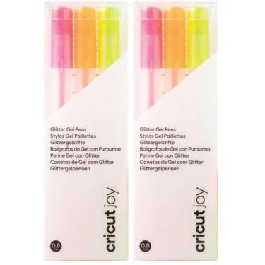 Imagem de Canetas de gel Cricut Joy Glitter, 0,8 mm, néon, ponto médio, pacote c