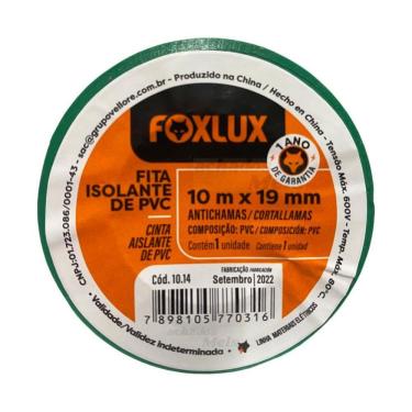 Imagem de Fita Isolante 10 Mts Verde Foxlux