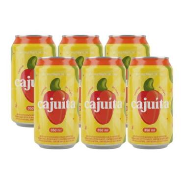 Imagem de Kit 6 Refrigerante de Caju Cajuíta Lata 350ml - Cajuta