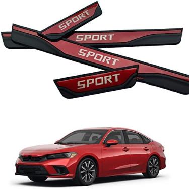 Imagem de GZBFTDH Peças automotivas para Hyundai Elantra 2020 2022 acessórios, protetor de soleira de porta de carro, capa de guarnição de placa de proteção de entrada de porta de aço inoxidável, painéis de