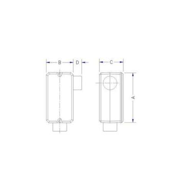 Imagem de Condulete fixo tipo LL 3/4 c/rosca c/pint 56104002 - Tramontina, Padrã
