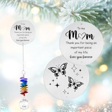 Imagem de GIFTELIX Enfeites de Natal - Presente de aniversário para mulheres para minha mãe - Criador de arco-íris de cristal - Lembrança exclusiva de filhas, netas - Presentes adoráveis para mãe, avó