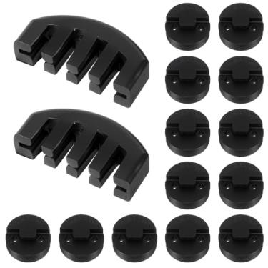 Imagem de MBAIYO Conjunto de 15 silenciadores de borracha para prática de violino – 2 estilo garra e 13 silenciadores redondos estilo Tourte para violino 4/4 e pequena viola, silenciador ultra prática (preto)