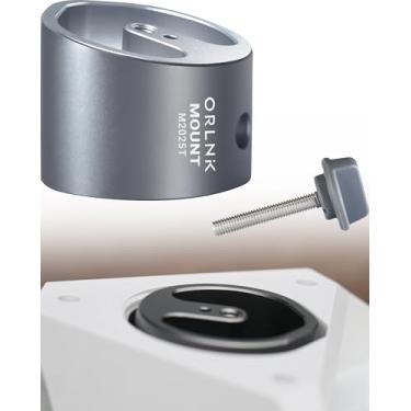 Imagem de ORLN'K Suporte adaptador de mini tripé Starlink com 1/10.2 cm-20 (nova versão, parafuso de polegar, montagem plana, liga de alumínio) M2025T (cinza)