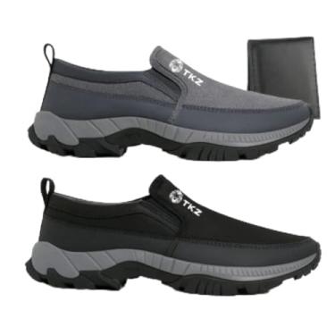 Imagem de Kit 2 Tênis Sapatilha Trilha Aquático Leve + Porta Cartão (Cinza/Preto, BR, Adulto, Numérico, 38)