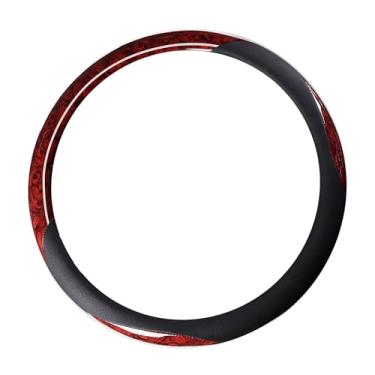 Imagem de Generic Capa de Volante, Protetor de Volante Automático de 38 Cm Antiderrapante, Fácil de Instalar No Carro (Vermelho)