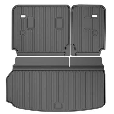 Imagem de Forro de carga com tapete de encosto adequado para Chevrolet Traverse 2024-2026 e GMC Acadia 2024-2026 e Buick Enclave 2025-2026, forro de porta-malas TPE para todos os climas com tapete de encosto