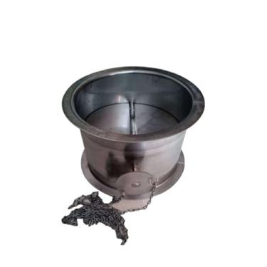 Imagem de Válvula de amortecimento de ar válvula de controle de fluxo de ar amortecedor de volume de ar amortecedor de borboleta redonda amortecedores reguladores SS dia200mm