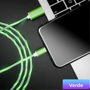 Imagem de Cabo USB Luminoso De Carregamento Rápido Em 4 Cores Para iPhone, Andro