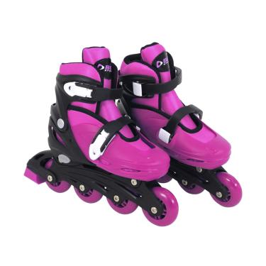 Imagem de Kit Patins Inline Radical com Luva, Capacete, Joelheira e Cotoveleira Rosa Bel