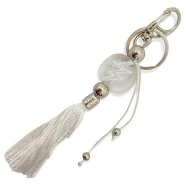 Imagem de META ATACADO, Chaveiro Orixá Iansã Poder Umbanda Candomblé em Resina Cor:Balé Branco 16 cm Murano