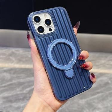 Imagem de Capa fina com revestimento ondulado e suporte magnético giratório para iPhone 17 Air 16 15 14 Plus 13 12 11 Pro Max, tamanho A3, compatível com iPhone 16E