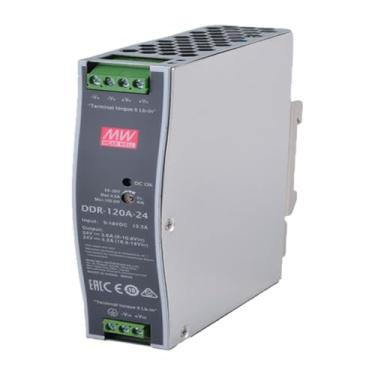 Imagem de Mean Well 120W Fonte De AlimentaçãO Para RáDio Amador Dc-Dc Tipo Trilho Din Fonte De Energia Ininterrupta Para Jogos 24V 4.2A (DDR-120A-24 24V/4.2A/100W/DIN Rail Power)
