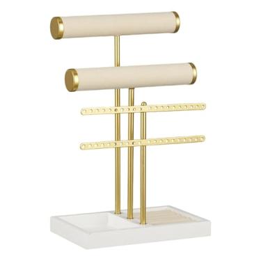 Imagem de Baoblaze Organizador de Joias, Bandeja para Anéis, Estável, Presente para Mulheres e Meninas, Suporte para Expositor de Brincos, Ideal para Cômoda, Penteadeira