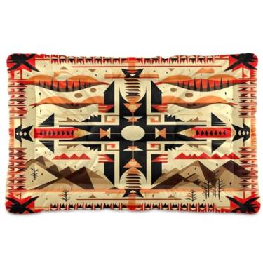 Imagem de Wassud Cama de cachorro pequeno lavável de vetor abstrato, tapetes para cães pequenos, almofada portátil macia para animais de estimação, cama antiderrapante para cães e gatos, almofada confortável