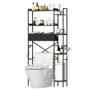 Imagem de Suuiwau Armazenamento sobre o vaso sanitário com 2 gavetas (marrom)