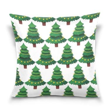 Imagem de Burbuja Capas de almofada 40,6 x 40,6 cm, capa de almofada de veludo macio para árvore de Natal decorativa para sofá, sofá, sala de estar, quarto