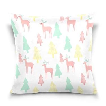 Imagem de Burbuja Capas de almofada 40,6 x 40,6 cm, capa de almofada de veludo macio de árvore de inverno decorativa para sofá, sala de estar, quarto