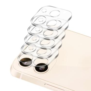 Imagem de Protetor de lente de câmera para iPhone 12 de 6,1 polegadas, vidro temperado 9H, transparente HD, antiarranhões, compatível com capas, não afeta fotos noturnas, pacote com 5