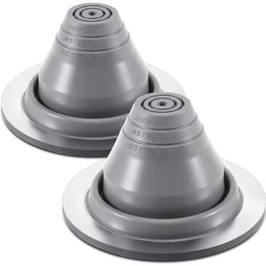 Imagem de Yaocom 2 peças #1 Bota de ventilação intermitente de tubo de teto de metal para Od 1/10.2 cm a 5.1 cm, 4-3/4 Epdm Macaco flexível para telhado, (2 peças, tubo Od 1/10.2 cm a 5.1 cm, 4-3/4 polegadas de