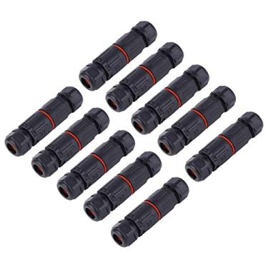 Imagem de Luqeeg Carcaça de Nylon Retardante de Chamas, Conector à Prova D'água de 3 Pinos Com Grau de Proteção IP68 para Equipamentos de Comunicação de Iluminação, 10 Peças