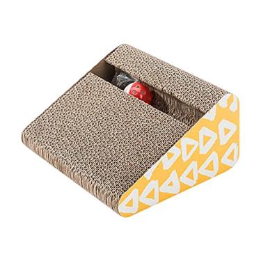 Imagem de Pilar de arranhamento vertical para gatos Papel ondulado Arranhador Tapete cartão