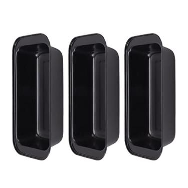 Imagem de Cryfokt Conjunto de Assadeira Antiaderente de Aço Carbono para Pão Caseiro, Aquecimento Rápido para Cozimento Perfeito, Ideal para Entusiastas de Panificação, 3 Peças de Caixa de Panela Retangular