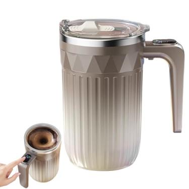 Imagem de Caneca de Agitação - Copo De 450ml - com Agitador Extraível e Recarregável para Café | Para Leite Chá Cacau Chocolate Bebidas Casa