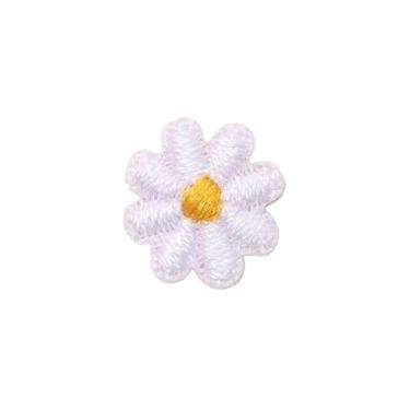 Imagem de 36 peças de remendos de flores de ferro, 10 cores, miniadesivos bordados de flores, costurados em apliques decorativos, enfeites para artesanato DIY, roupas, mochila, chapéu e jaqueta