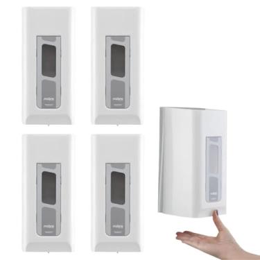 Imagem de Kit com 5 Dispenser para Sabonete Líquido ou Álcool Gel 800ml Nobre - Sem Reservatório, Branco