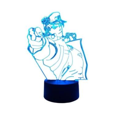 Imagem de Luz Noturna 3D JoJo's Bizarre Adventure Para Decoração De Quarto, Lâmp