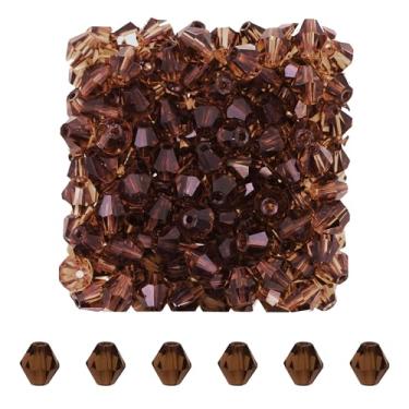 Imagem de Mandala Crafts Contas de cristal bicone marrom de 8 mm – 200 contas de vidro facetadas para fabricação de joias, pulseiras, colares, brincos e contas