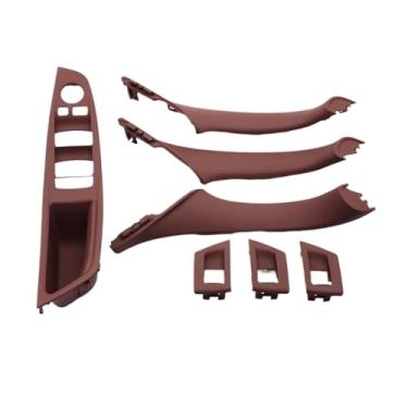 Imagem de Conjunto de maçaneta interna para porta interna de carro, apoio de braço, compatível com BMW Série 5 F10 F11 523i 525i 528i 530i LHD RHD(RHD Redbrown)
