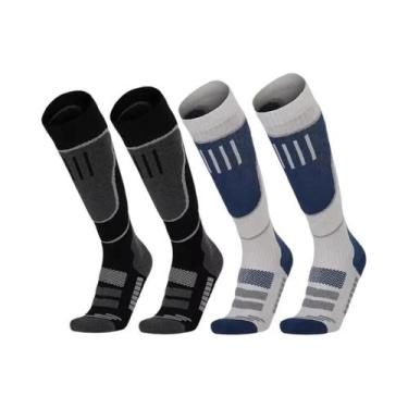 Imagem de Meias Térmicas De Lã Merino Para Homens E Mulheres, Longas E Quentes, 