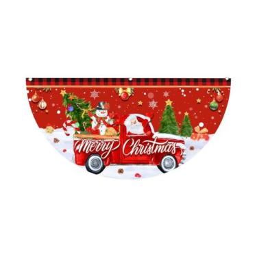 Imagem de Bandeira Decorativa Em Forma De Leque Para O Natal Ao Ar Livre Para Ca