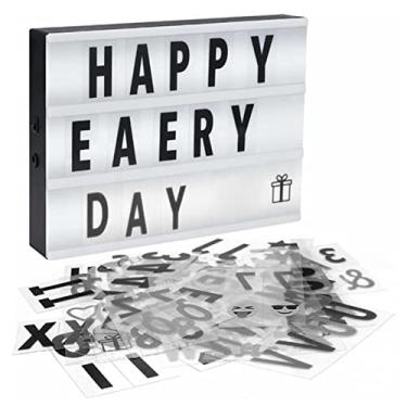 Imagem de YOUTHINK Caixa de Correio Iluminada, 30x22CM 5V DC LED Cinema Light Box Sinal de Carta LED Mutável Com Adesivo de 96 Letras para Festas Festivas, Casamentos, Decoração de Natal